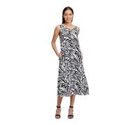 Betty Barclay Damen Stufenkleid weiter Ausschnitt 38, Schwarz/Weiß