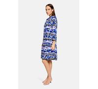 Betty Barclay Damen Stufenkleid mit 3/4 Arm 36, Blau/Beige