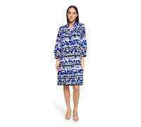 Betty Barclay Damen Stufenkleid mit 3/4-Arm Blau/Beige Größe 40