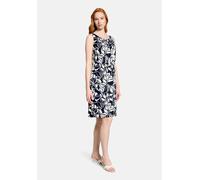 Sommerkleid BETTY BARCLAY "Damen mit Rundhalsausschnitt", Damen, Gr. 44, Normalgrößen, schwarz-weiß (dunkelblau, weiß), Obermaterial: 95% Viskose, 5% Elasthan, figurumspielend kurz, Rundhals, Kleider 