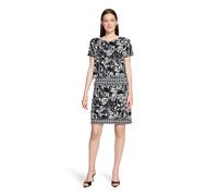 Sommerkleid BETTY BARCLAY "Damen mit U-Boot-Ausschnitt", Damen, Gr. 42, Normalgrößen, dunkelblau, weiß, Obermaterial: 100% Polyamid; Besatz: 100% Polyamid; Futter: 100% Polyester, gerade kurz, U-Boot-