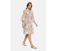 Sommerkleid BETTY & CO "Damen mit Print", Damen, Gr. 40, Normalgrößen, bunt (cream, rot), Obermaterial: 85% Viskose, 15% Polyamid, lässig geschnitten kurz, Rundhals, Kleider Sommerkleid (33452259-40)