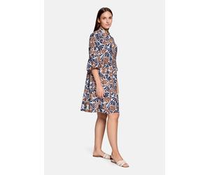 Sommerkleid BETTY & CO "Damen mit Print", Damen, Gr. 42, Normalgrößen, bunt (nature, braun), Obermaterial: 89% Viskose, 11% Polyamid, lässig geschnitten kurz, Kleider Sommerkleid (73235728-42) nature,