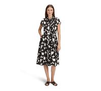 Sommerkleid BETTY & CO "Damen mit Print", Damen, Gr. 44, Normalgrößen, schwarz, weiß, Obermaterial: 85% Viskose, 15% Polyamid, lässig geschnitten lang, Kleider Sommerkleid (71871448-44) schwarz, weiß