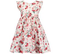 Sommerkleid BLUE SEVEN, Mädchen, Gr. 116, N-Gr, sanftes weiß, Web, Obermaterial: 100% Baumwolle, bedruckt, Basic knielang, Rundhals, Flügelärmel, Kleider Sommerkleid (37275235-116) sanftes weiß