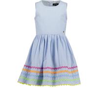 Sommerkleid BLUE SEVEN, Mädchen, Gr. 104, N-Gr, hl blau, Web, Obermaterial: 100% Baumwolle, kontrastfarbene Details, unifarben, Basic knieumspielend, Rundhals, Kleider Sommerkleid (42772653-104) hl bl