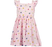Sommerkleid BLUE SEVEN, Mädchen, Gr. 134, N-Gr, azalee, Web, Obermaterial: 100% Baumwolle, bedruckt, gestreift, Basic knieumspielend, eckiger Ausschnitt, Kleider Sommerkleid, mit Smoke-Einsatz im Rück