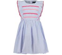 Sommerkleid BLUE SEVEN, Mädchen, Gr. 134, N-Gr, mittelblau, Web, Obermaterial: 100% Baumwolle, kontrastfarbene Details, unifarben, Basic knieumspielend, Rundhals, Volant, Kleider Sommerkleid (86866531
