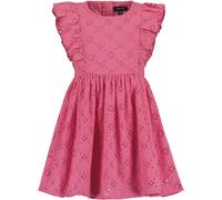 Sommerkleid BLUE SEVEN, Mädchen, Gr. 98, N-Gr, pink, Web, Obermaterial: 100% Baumwolle, unifarben, regular fit knielang, Rundhals, Flügelärmel Volant, Kleider Sommerkleid, mit Volants und toller Lochs