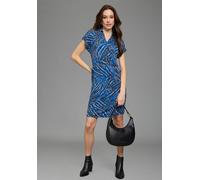 Sommerkleid BRUNO BANANI, Damen, Gr. 44, N-Gr, grün, gemustert, Jersey, Obermaterial: 95% Viskose, 5% Elasthan, gemustert, figurbetont mini, V-Ausschnitt, angeschnitten, Kleider Sommerkleid, aus elast