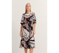 Sommerkleid BUGATTI, Damen, Gr. 44, Normalgrößen, braun (680, rost), 100% Viskose, geblümt, normal, Kleider Sommerkleid, mit Volants & Teilungsnähten (81056667-44) 680, rost