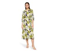 Sommerkleid CARTOON "Damen mit Bindegürtel", Damen, Gr. 36, Normalgrößen, bunt (weiß, mint), Obermaterial: 55% Baumwolle, 45% Lyocell, Basic schmal lang, V-Ausschnitt, Kleider Sommerkleid (95728924-36
