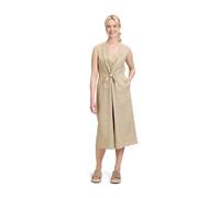 Sommerkleid CARTOON "Cartoon Leinenkleid mit Cut-Outs", Damen, Gr. 46, Normalgrößen, elm, Obermaterial: 100% Leinen., modisch, körpernah lang, U-Boot-Ausschnitt, Kleider, Form (55855241-46) elm