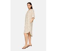 Sommerkleid CARTOON "Damen mit Muster", Damen, Gr. 34, Normalgrößen, nature, cream, Obermaterial: 55% Leinen, 45% Viskose, lässig geschnitten lang, V-Ausschnitt, Kleider Sommerkleid (77528934-34) natu