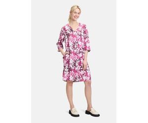 Sommerkleid CARTOON "Damen mit Muster", Damen, Gr. 34, Normalgrößen, rosa (cream, rosé), Canvas, Obermaterial: 100% Leinen, lässig geschnitten kurz, U-Boot-Ausschnitt, Kleider Sommerkleid (69458249-34