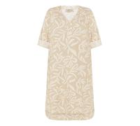 Sommerkleid CARTOON "Damen mit Muster", Damen, Gr. 42, Normalgrößen, nature, cream, Obermaterial: 55% Leinen, 45% Viskose, lässig geschnitten lang, V-Ausschnitt, Kleider Sommerkleid (77528934-42) natu