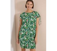 Sommerkleid CECIL, Damen, Gr. 3XL (48), US-Größen, grün (khaki), Stoff, 100% Viskose, gemustert, normal kniefrei, U-Boot-Ausschnitt, abgesteppt, Kleider Sommerkleid, aus Viskose (75542753-XXXL) khaki