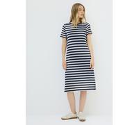 Sommerkleid CECIL, Damen, Gr. L (42), US-Größen, blau (urban navy blau), Web, Obermaterial: 60% Baumwolle, 40% Polyester; Unterkleid: 65% Polyester, 35% Viskose, gestreift, normal knielang, Rundhals,