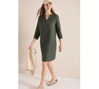 Sommerkleid CECIL, Damen, Gr. L (42), US-Größen, grün (khaki), Web, 100% Baumwolle, unifarben, normal kniefrei, Rundhals, Bündchen, Kleider Sommerkleid, aus 100% Baumwolle (27496768-L) khaki