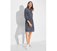 Sommerkleid CECIL, Damen, Gr. S (38), US-Größen, blau (universal blau), Stoff, 100% Viskose, bedruckt, gerade kniefrei, V-Ausschnitt, Bündchen, Kleider Sommerkleid, mit Knopfleiste (67014028-S) univer