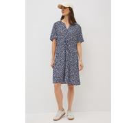 Sommerkleid CECIL, Damen, Gr. XL (44), US-Größen, blau (urban dunkelblau), Stoff, 100% Viskose, bedruckt, comfort fit kniefrei, Rundhals, gewellter Abschluss, Kleider Sommerkleid, aus Viskose (6413195