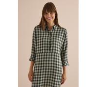 Sommerkleid CECIL, Damen, Gr. XL (44), US-Größen, grün (khaki), Stoff, 100% Viskose, kariert, normal knieumspielend, V-Ausschnitt, Bündchen, Kleider Sommerkleid, aus Viskose (50868551-XL) khaki