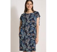 Sommerkleid CECIL, Damen, Gr. XL (44), US-Größen, universal blau, Stoff, 100% Viskose, Paisley, normal kniefrei, U-Boot-Ausschnitt, abgesteppt, Kleider Sommerkleid, aus Viskose (87720119-XL) universal