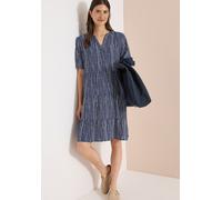 Sommerkleid CECIL, Damen, Gr. XXL (46), US-Größen, blau (universal blau), Stoff, 100% Viskose, gestreift, comfort fit knieumspielend, Rundhals, normaler Saum, Kleider Sommerkleid, im Streifendesign (6