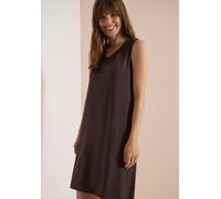 Jerseykleid CECIL, Damen, Gr. XXL (46), N-Gr, braun cacao, Web, Obermaterial: 95% Viskose, 5% Elasthan, unifarben, bequem kniefrei, V-Ausschnitt, Kleider Jerseykleid, Sommerkleid, V-Ausschnitt, locker