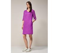Sommerkleid CECIL, Damen, Gr. XXL46, US-Größen, magenta lacquer, Stoff, 100% Leinen, unifarben, normal kniefrei, V-Ausschnitt, Bündchen, Kleider Sommerkleid, mit Turn-Up Funktion (77462734-XXL) magent