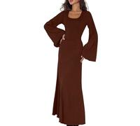Sommerkleid Damen Abendkleid Sexy Trägerlos Aushöhlen Neckholder Hohe Taille Maxikleid mit Schlitz Elegant Lange Kleider Cocktailkleid Abendkleider Maxikleider Lang Partykleid Ballkleid Festkleid