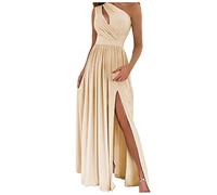 Sommerkleid Damen Abendkleid Sexy Trägerlos Aushöhlen Neckholder Hohe Taille Maxikleid mit Schlitz Elegant Lange Kleider Cocktailkleid Abendkleider Maxikleider Lang Partykleid Ballkleid Festkleid