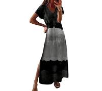 Sommerkleid Damen Blusenkleid,Kleid Midi,Weißes Kleid Mit Schwarzen Punkten,Sommerkleider A Linie Knielang,Pastellfarben Kleider,Leinenkleid Schwarz,Schwarzes Kleid Mit Spaghettiträgern,Kleid
