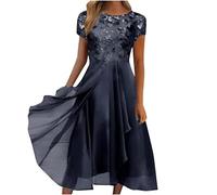 Sommerkleid Damen Elegant Blusenkleid,Summer Kaftan Damen,Kleid Mit Ausgestelltem Rock Knielang,Kleider Für Mollige Frauen Mit Bauch,Geburtstag Kleider Damen,Business Kleid,Knöchellanges Kleid