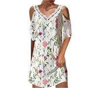 Sommerkleid Damen Elegant Geschenke für Frauen Bodycon Business Kleid Festlich Hochzeit Bleistiftkleid meine bestellungen anzeigen Kurzarm Stretch Bodycon Sommerkleid Cocktailkleid Wetlook Neckh