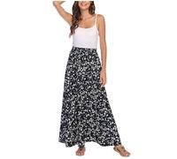 Sommerkleid Damen Elegant Geschenke für Frauen Loses Strand Sommerkleid Maxikleid meine bestellungen anzeigen Sommerkleid Leinen Kleid Ärmellos Rundhals Strandkleid 50er Jahre Rockabilly A Line