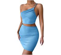 Sommerkleid Damen Knielang Geschenke für Frauen Rundhals Freizeitkleid Strandkleider Boho A-Linie Kleid Vintage Retro 50s Kleider Cocktailkleid Swing Dress A-Linie Satin Partykleid Ärmellos Schul