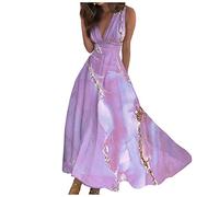 Sommerkleid Damen Lang Kleider Damen Sommer Elegant Maxikleider A Linien Sommerkleider Leicht Und Luftig Strandkleid Kleid Damenkleider Leichtes Maxikleid Luftiges Partykleid Freizeitkleider