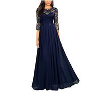 Sommerkleid Damen Lang Sale Angebote Knielang Freizeitkleid Elegant Träger Partykleid mit Schlitz meine bestellungen anzeigen A-Linie Kurzarm Knielang Rockabilly Festlich Cocktailkleid meine best