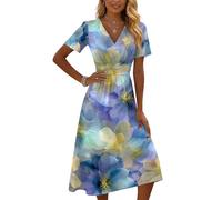 Sommerkleid Damen Lang Sommerkleid Damen Leicht Und Luftig Maxikleider Strandkleid Kurz Blusenkleid Tunikakleid Damenkleider Elegant Jerseykleid Sommer Dresses For Women Elegant Outfit Komplett
