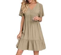 Sommerkleid Damen Lang Sommerkleid Kurz Indische Kleider Wedding Guest Dress Strandkleid Midi Abendkleid Rot Cocktailkleid Damen A-Linie Kleidung Sommer Kurze Sommerkleider Musselin