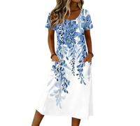 Sommerkleid Damen Lang Sommerkleider Damen Leicht Und Luftig Maxikleid Elegant Strandkleider Große Größen Blusenkleid Lang Tunikakleid Damenkleider Chiffonkleid Maternity Dress Valentinstag Outfit