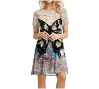 Sommerkleid Damen Leicht Meine Bestellungen Anzeigen V-Ausschnitt Festlich Kleid Rückenfrei Neckholder Maxikleid Elegant Kleider Kurzarm V-Ausschnitt Knielang Strandkleid Ärmelloses Sommerkleid W