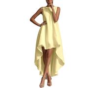 Sommerkleid Damen Leinen, Musselin Kleid Damen Knielang Sommer Baggy Baumwollkleid Musselinkleid Boho Style Baggy Sommerkleid Freizeitkleider Leinen Luftige a Linie Strandkleid Sommerkleider