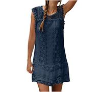 Sommerkleid Damen Sale Angebote A-Linie Boho Knielang Kleider Kurzarm Tunika T-Shirt Kleid Meine bestellungen anzeigen Off Shoulder Minikleid A-Linie Hohe Taille Kleider Ballkleid mit Hohem SCHL