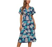 Sommerkleid Damen Sale Angebote Sexy Trägerloses Schulterfreies Blumenkleid Strand Kleid meine bestellungen anzeigen Elegant Hochzeit A-Linie Cocktailkleid Brautkleid Maxikleid Kurzarm Strandkle