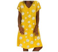 Sommerkleid Drucken Sommer Strand Korsett Kleid,Sommerkleid Elegant Freizeitkleid Shirtkleid Vintage Cocktailkleid Ballkleider für Frauen Spaghetti Träger Elegant Damenkleider Satin Einfarbi