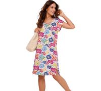 Sommerkleid ecru-bedruckt 40/42 Baumwolle