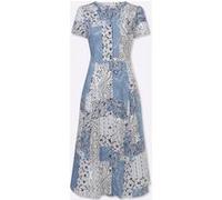 Sommerkleid ecru-bleu-bedruckt 42