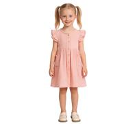 Sommerkleid für Mädchen Lässige Sommer ärmelloses Kleid mit Knopfreihe Baumwolle Kleider Tailliertem Schnitt mit Rüschen Niedliches Kleider Partykleid Komfort Kinderkleid 2-7 Jahre